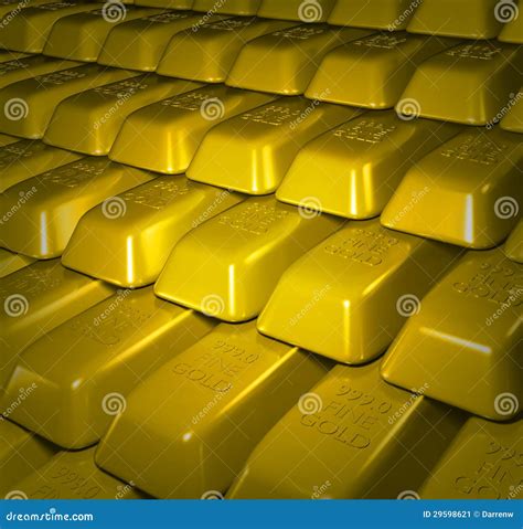 Gold bullion bars stock illustration. Illustration of fortune - 29598621