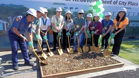 Ceremonial Groundbreaking Of The San Pedro City Plaza During The