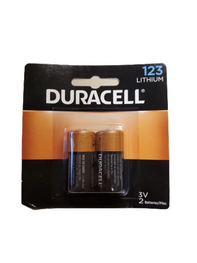 Duracell 123 Lithium Battery 2 Pack 3 Volt Model Dl123ab2 New And Sealed