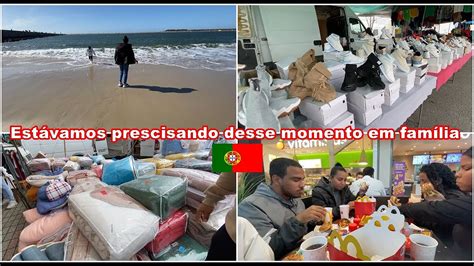 Dias A Gente Eles Chegaram Praia Em Portugal Comprei Roupas