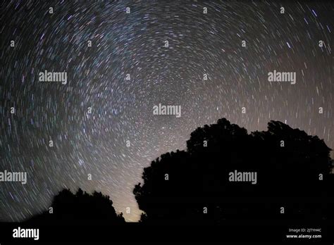 A long exposure of star trails Stock Photo - Alamy