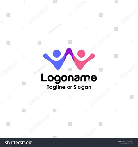 Human Holding Hand Together Logo Concept Vector De Stock Libre De