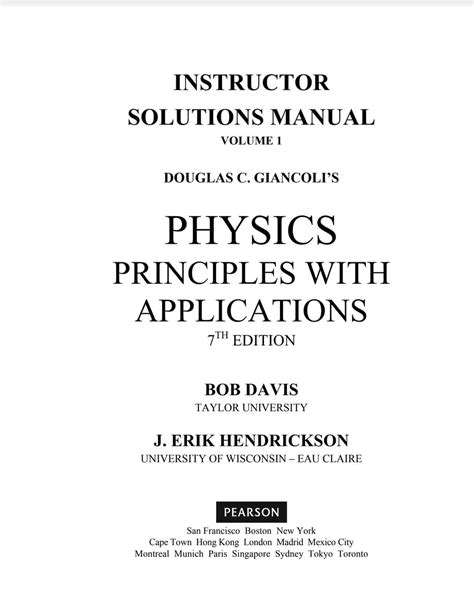 Giancolis Physics Principles With Applications Th Edition