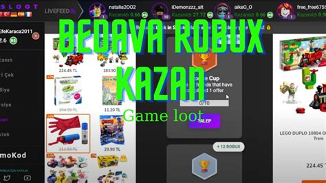 Roblox Robux GamesLoot Bedava Robux Kazan YouTube