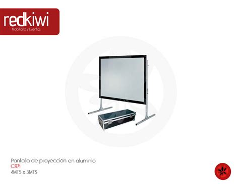 Pantalla De Proyecci N 4x3 En Aluminio RedKiwi