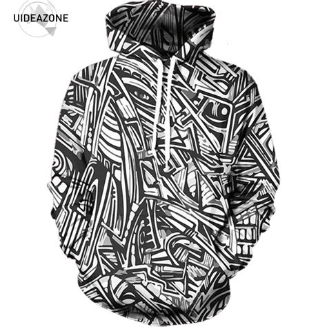 All Over Graffiti Hoodies Sweatshirts Men 2017 New Fashion Brand Autumn