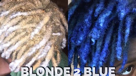 Coloring My Locs Blonde To Blue Youtube