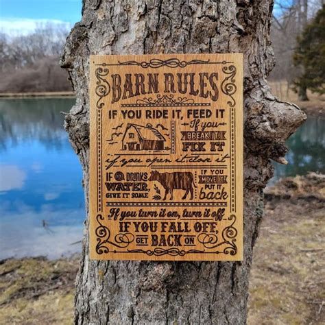 Farm Sign Barn Rules Rules Sign Farm Decor Farmhouse - Etsy in 2022 ...