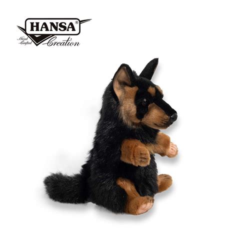 Hansa 8447 德國牧羊犬手偶33公分高 Hansa Creation｜擬真動物玩偶