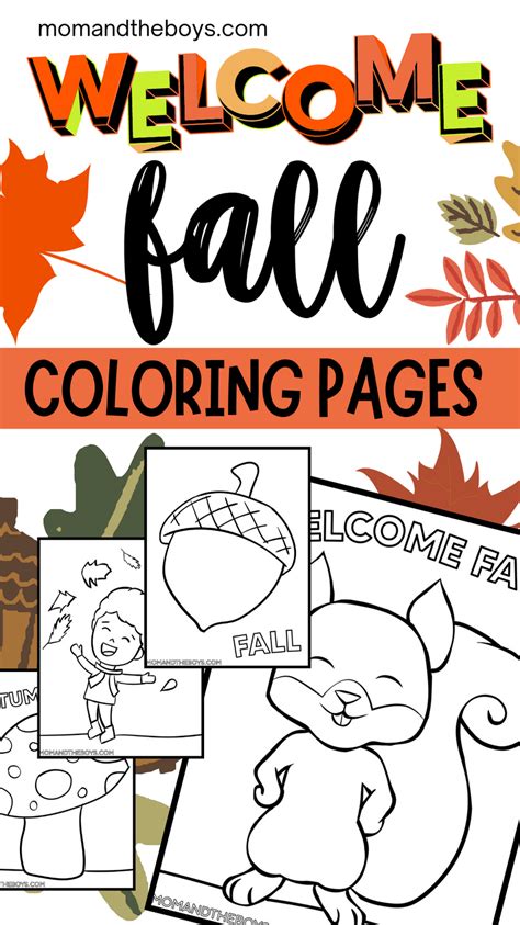 Fall Coloring Pages With The Words Welcome Fall