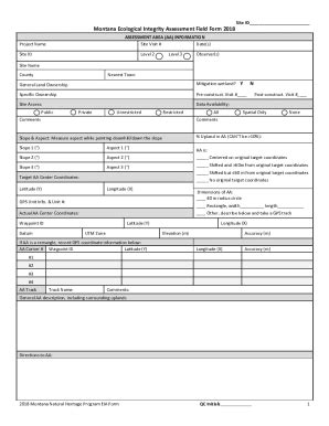 Fillable Online Ecological Integrity Assessment Wa Dnr Washington