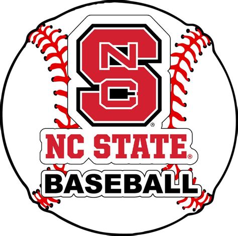 NC State Wolfpack 4Inch Round Baseball Vinyl Decal Sticker | Baseball ...