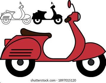 Motorcycle Outline Vector Style Stock Vector (Royalty Free) 1897015120 ...