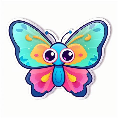 Premium Ai Image A Colorful Butterfly With A Big Eyes And A Big Nose