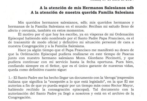 Roma Documento De Dispensa Pr Rroga Del Card Ngel Como Rector