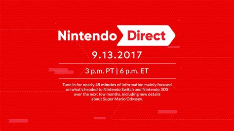 Nintendo Direct live streams, blog (9/13/17)