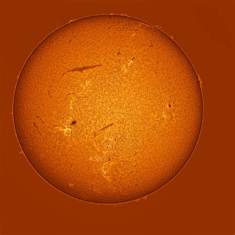 Full disc image using Lunt LS 100 MT & IMX 533 - Solar Observing and Imaging - Cloudy Nights