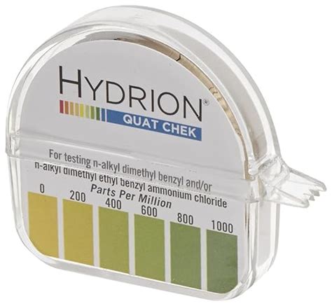 Micro Essential Lab Qc Plastic Hydrion High Range Quat Check Test