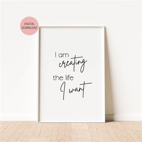 Printable Positive Affirmation Wall Art Self Love Quotes Motivational