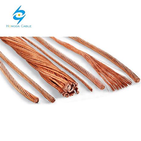 Electric Naked Conductor Copper Awg Size Copper Wire Naked