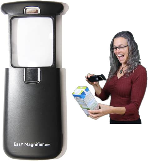 EasY Magnifier Leselupe 3X Mit LED Licht Beleuchtete Taschen Lupe