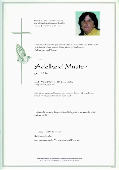 Parte für Adelheid Muster pax requiem