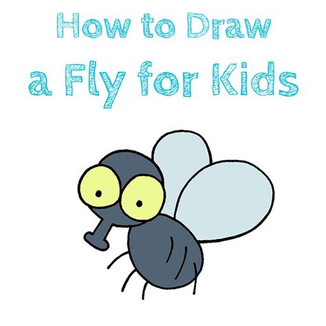 How To Draw A Fly For Kids How To Draw Easy