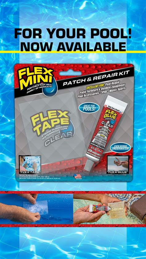 Flex Seal Pool Patch And Repair Kit Seal Diy Patches Flex