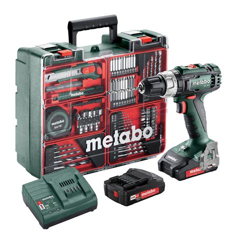 Metabo 18v Cordless Hammer Drill With Two 2 0ah Batteries