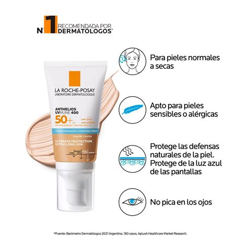 La Roche Posay Anthelios Fps50 Uvmune 400 Crema Hidratante Con Color X