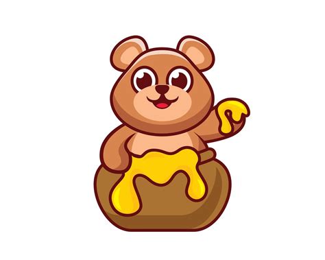 Honey Bear Png Cute Bear Svg Bee Honey With Bear Logo Deign - Etsy