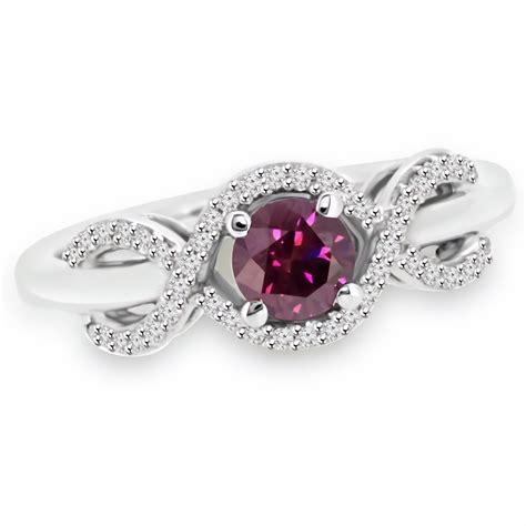 0.90ct Fancy Purple-Pink Diamond Entwined Engagement Ring