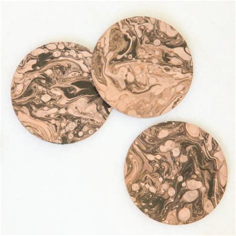 Marbled Leather Coasters Craft Gawker