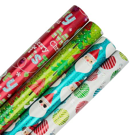 Jam Assorted T Wrap Christmas Wrapping Paper 100 Sq Ft Total