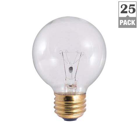 Bulbrite 25 Watt G19 Clear Dimmable Warm White Light Incandescent Light