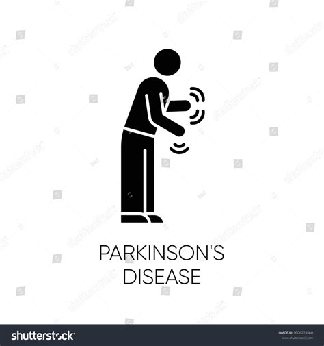 Parkinsons Disease Glyph Icon Movement Walking Stock Vector Royalty