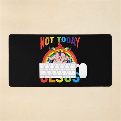 Not Today Jesus Satan Goat Satanic Lgbt Gay Pride Rainbow Satanism Sticker For Sale By