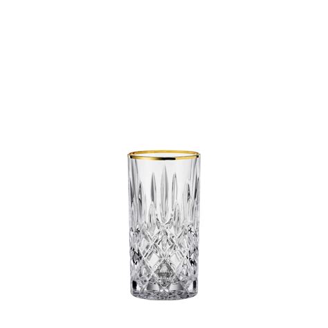 Nachtmann Noblesse Longdrinkglazen Met Gouden Rand Ml Set Van