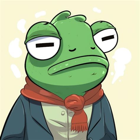 Personagem De Desenho Animado Pepe O Sapo Generative Ai Foto Premium