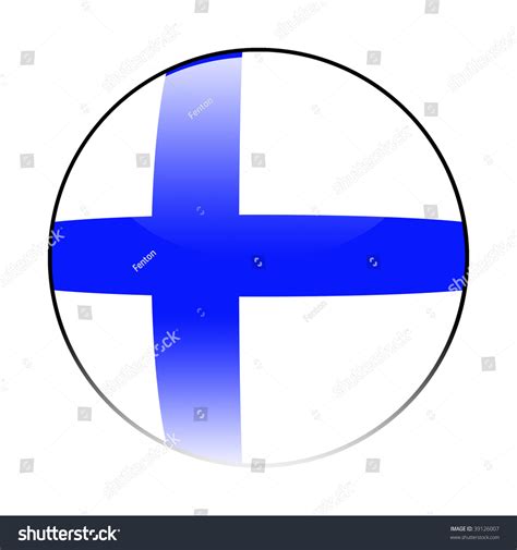 Finnish Flag Button Stock Photo 39126007 Shutterstock