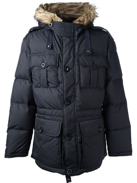 Lyst Polo Ralph Lauren Padded Parka In Blue For Men