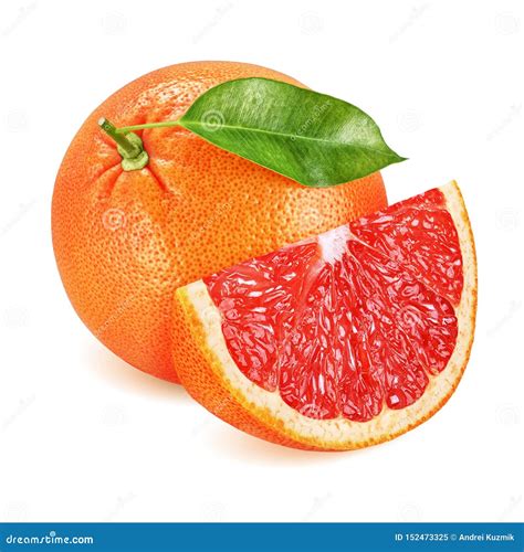 Toranja Folha E Fatia Isolada No Branco Imagem De Stock Imagem De