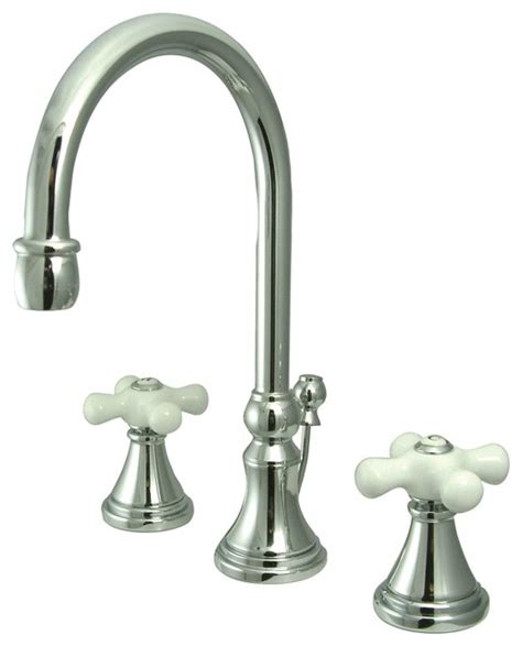 Two Handle 8 To 16 Widespread Lavatory Faucet With Brass Pop Up