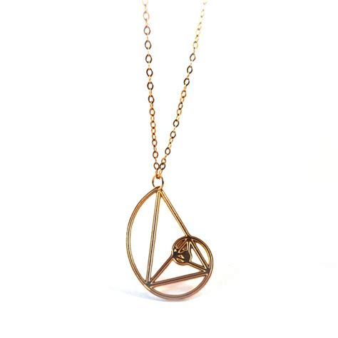 Golden Spiral Golden Triangle Necklace Fibonacci Golden Ratio Etsy Israel