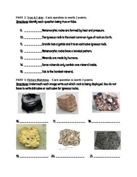 Identifying Rocks And Minerals By Colleen Pfeiffer TPT