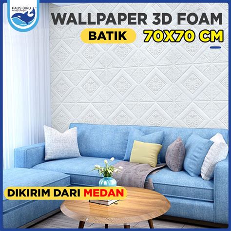 Jual Wallpaper D Foam Wallpaper Dinding D Motif Foam Batik More