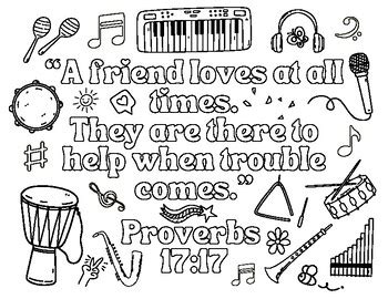 Proverbs 17 17 Coloring Sheet By Serious Yet Whimsical TPT