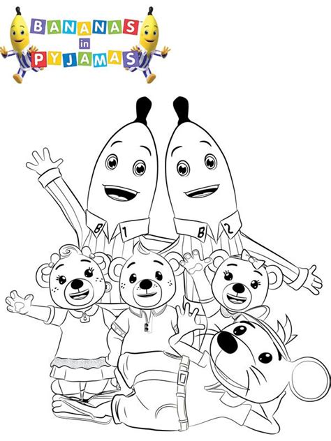 Bananas In Pyjamas Coloring Pages To Print Tedy Printable Activities