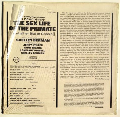 The Sex Life Of The Primate And Other Bits Of Gossip LP Etsy