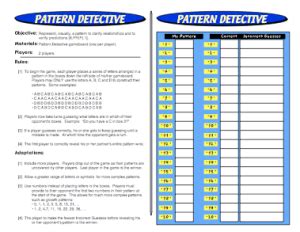 Pattern Detective: Math Games Patterns